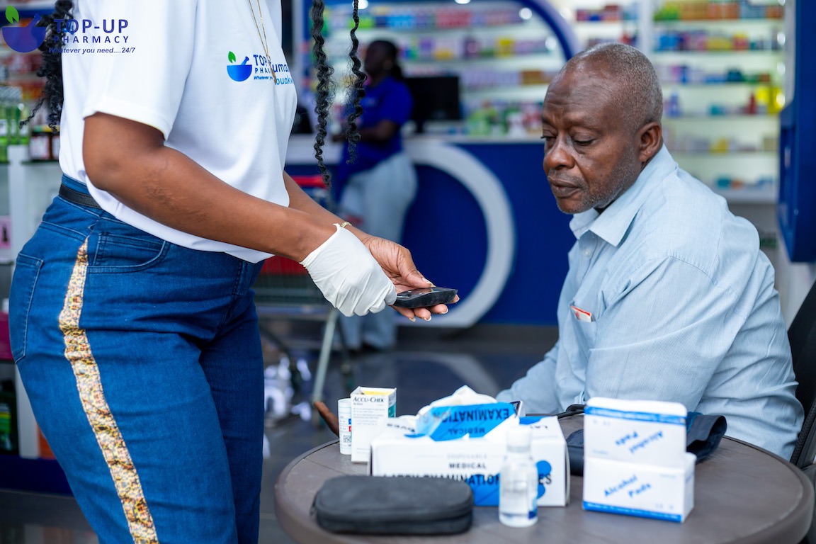 Top-Up Pharmacy offers free health screening to residents at Asenemaso Abuakwa