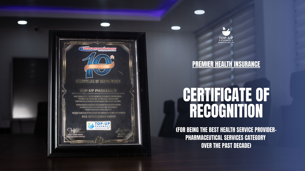 Top Up Pharmacy Recognized By Premier Health Insurance For Outstanding Pharmaceutical Services
